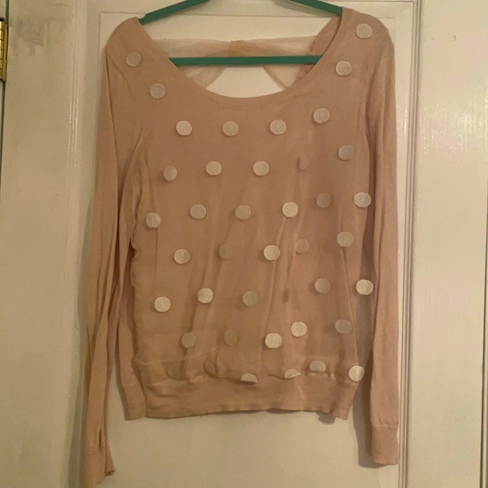 Pink polka dot sweater